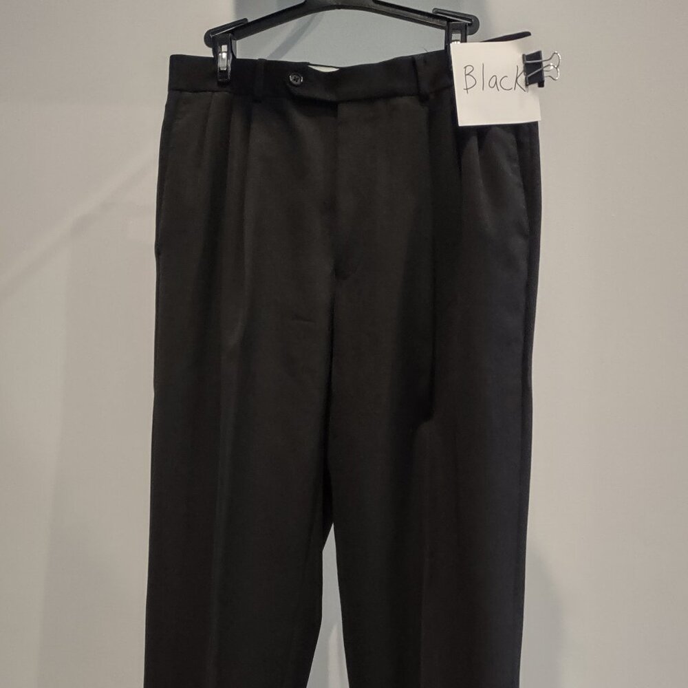 Paul Dione black, cuffed, pleated Pants (32 in waist)
